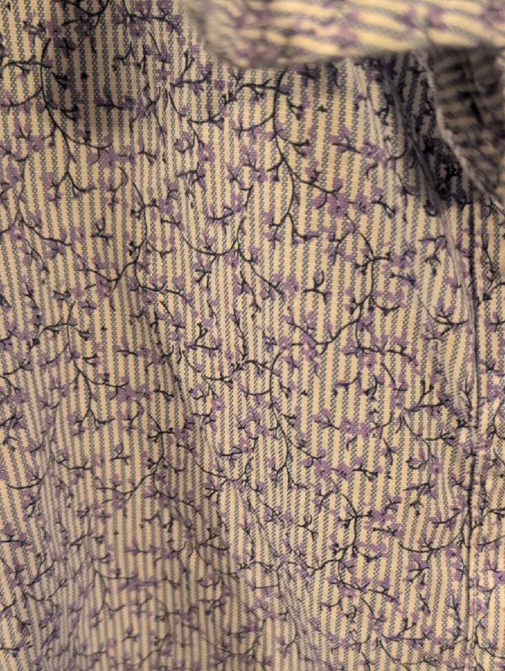 croft & barrow Light Blue Micro-Pattern Button Front Blouse - Picture 4 of 4